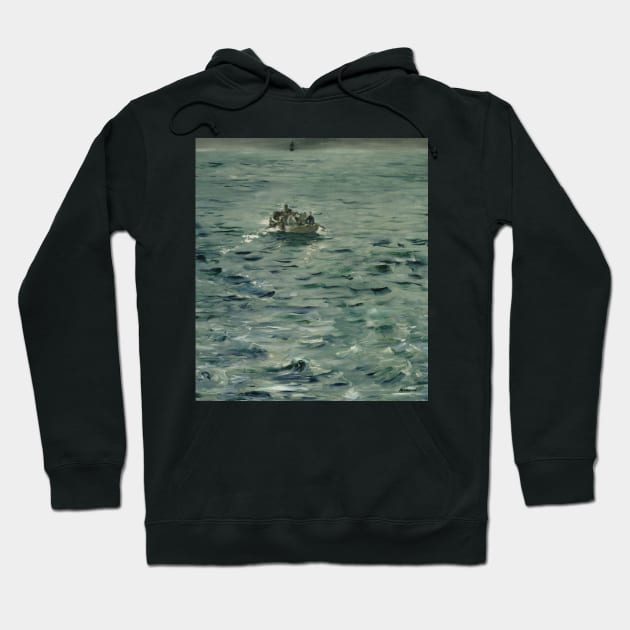 Rochefort's Escape by Edouard Manet Hoodie by Classic Art Stall